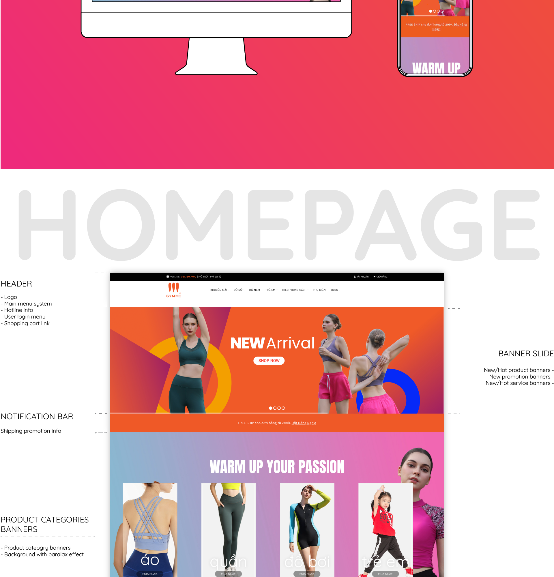 Gymme | UX/UI Web Design
